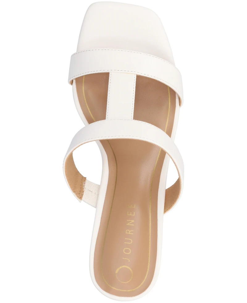 Journee Collection Women's Clodie T Strap Dress Wedge Sandals