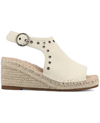 Journee Collection Women's Crisie Peep Toe Espadrille Wedge Sandals