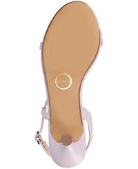 Journee Collection Women's Jemry Asymmetrical Strap Kitten Heel Strap Dress Sandals