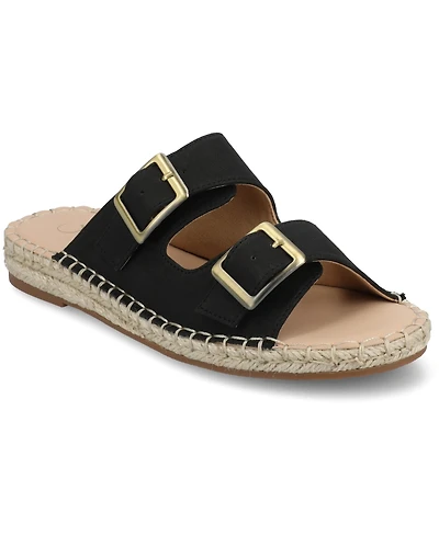 Journee Collection Women's Tresah Double Strap Espadrille Sandals
