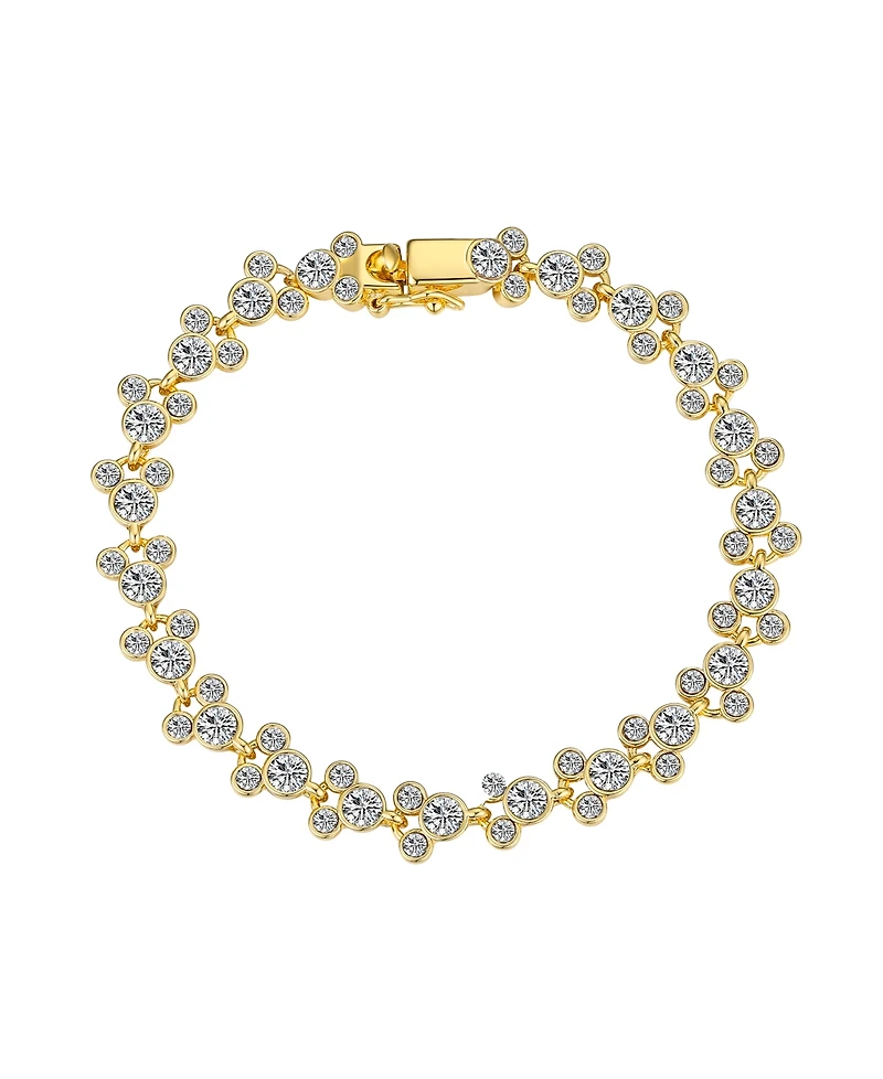 Disney Crystal Multi Color Station Mickey Mouse Tennis Bracelet