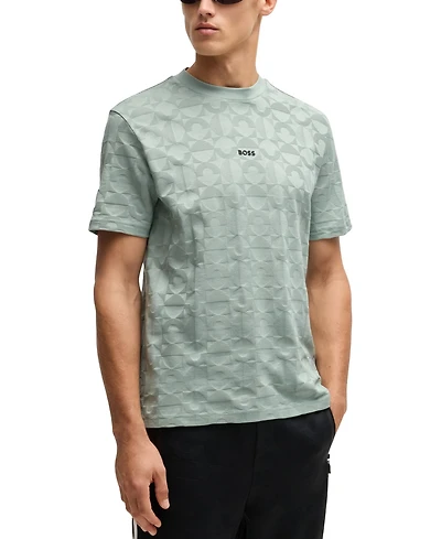 Boss by Hugo Men's Circle Jacquard Relaxed-Fit T-Shirt