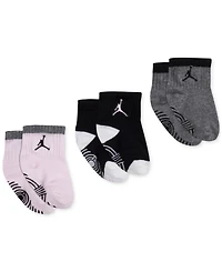 Jordan Baby Girls Gripper Ankle Socks, Pack of 3