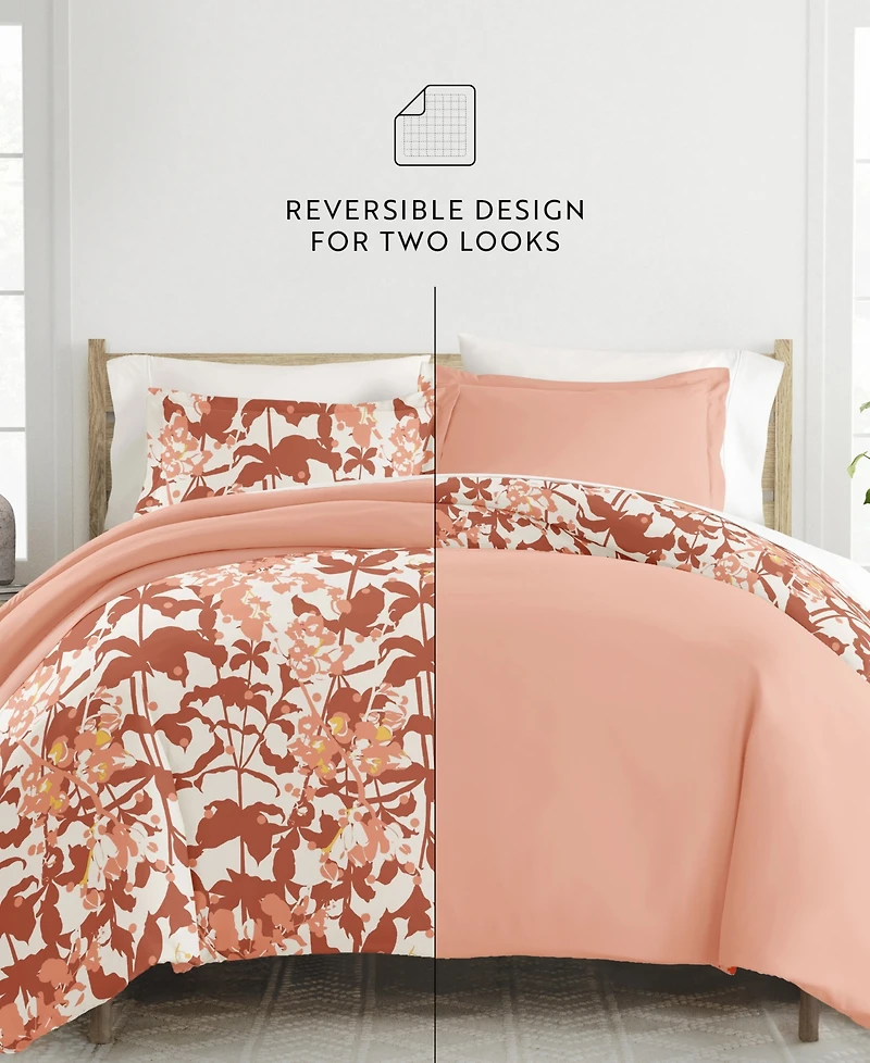 ienjoy Home Utra Soft Reversible -Pc. Duvet Cover Set