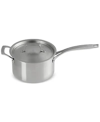 Le Creuset Essential Stainless Steel Round Saucepan with Lid, 4 Qt.