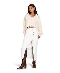 Belle & Bloom Women's Can't Forget You Denim Midi Skirt