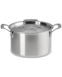 Le Creuset Essential Stainless Steel Deep Round Stockpot with Lid, 4 Qt.