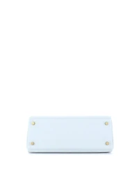Pre-Owned HERMES Kelly 28 Handbag Blue Clemence with Gold Hardware