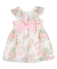 Rare Editions Baby Girls Floral Mesh Social Dress