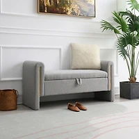 Streamdale Modern Teddy Bench with Storage and Arms