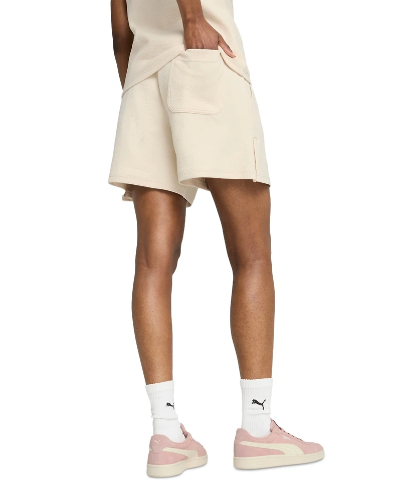 Puma Women's Her Logo High-Rise 5" Pull-On Shorts