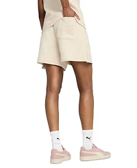 Puma Women's Her Logo High-Rise 5" Pull-On Shorts