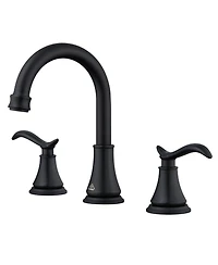 2 Handle Bathroom Faucet 3 Hole Sink with Pop-up Drain Vanity Faucets, Brushed Nickel