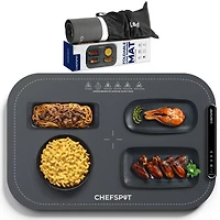 Chefspot Foldable Food Warming Mat, Electric Buffet Warmer Tray with Carry Bag, Gray