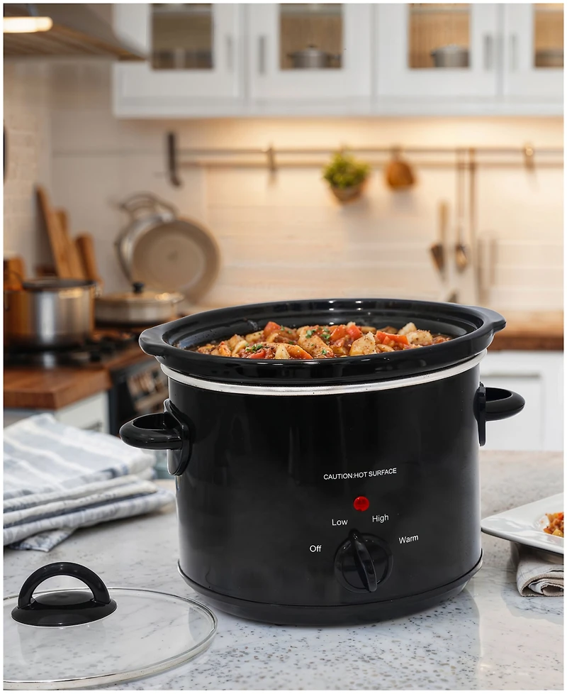 Elite Cuisine 3 Quart Slow Cooker Black