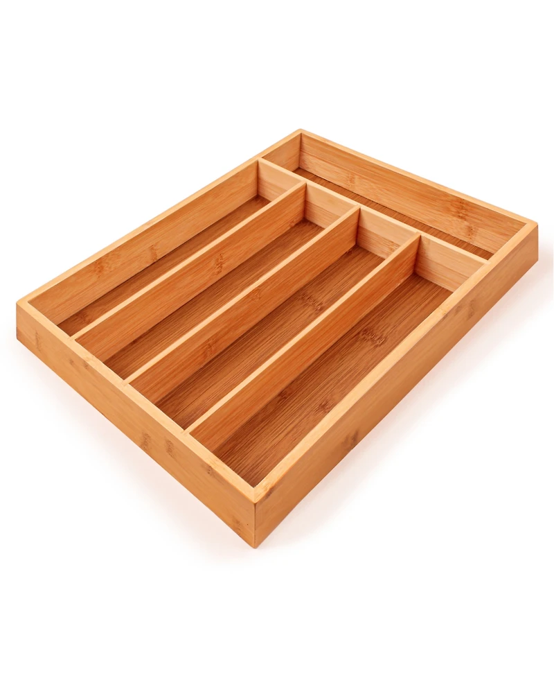 BergHOFF Bamboo 5-Slot Flatware Organizer, 13.75" x 9.75"