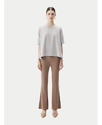 Gobi Cashmere Women's Box-Cut Cotton Silk Cashmere Blend T-Shirt