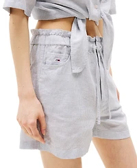 Tommy Jeans Women's Cotton-Linen Drawstring Shorts