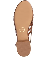 Journee Collection Women's Cassandra Woven Slingback Flat Sandals