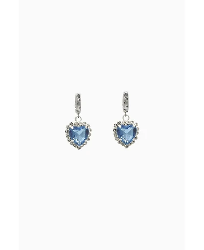 Earrings With Red Heart Pendant 1.5″