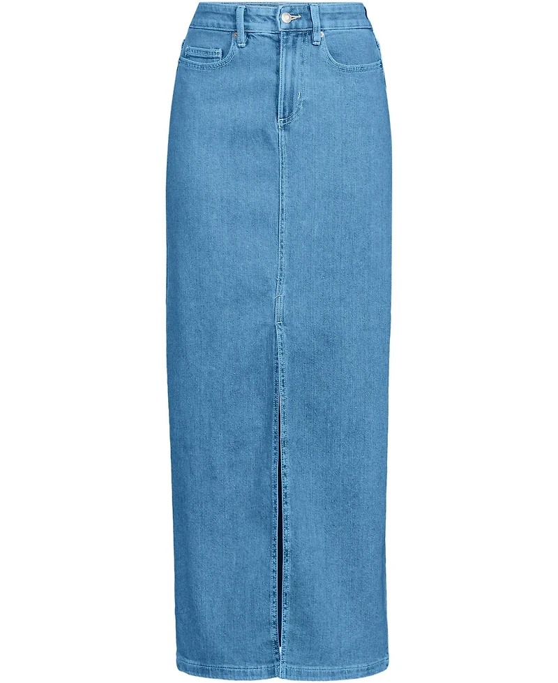 Lands' End Women's Soft Denim Maxi Skirt