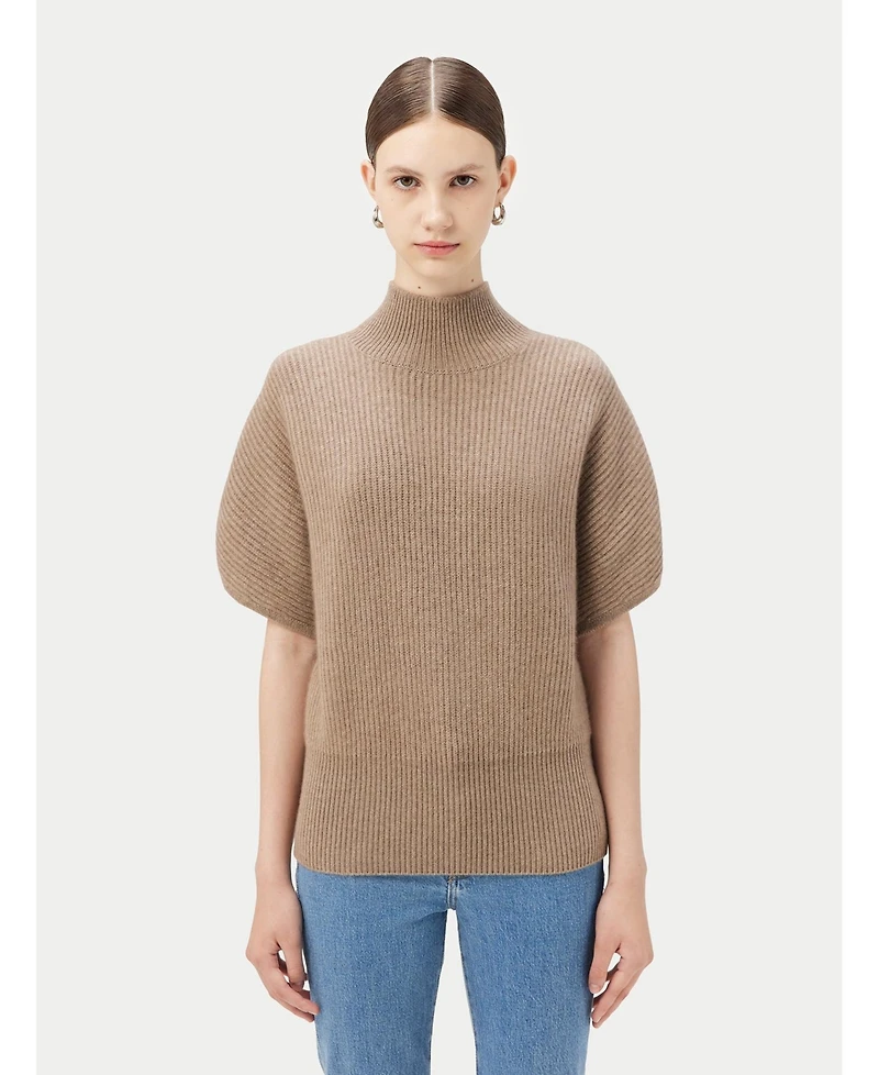 Gobi Cashmere Women's 100% Short-Sleeve Turtleneck