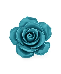 Bling Jewelry Romantic Floral Blooming 3D Carved Rose Brooche Pin Pink Blue Black White Red