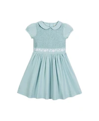 Hope & Henry Toddler Girls Puff Sleeve Smocked Party Dress with Peter Pan Collar