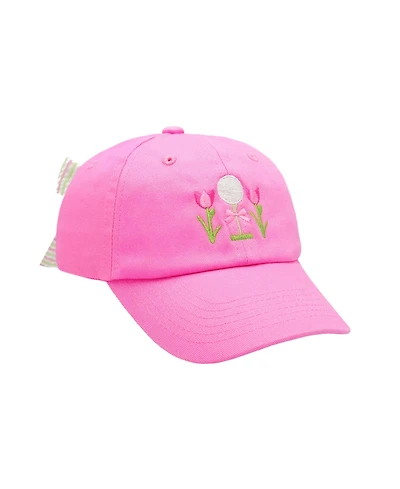 Bits & Bows Girls Tee Time Bow Baseball Hat