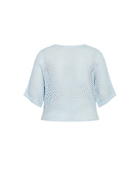 Plus Crochet Knit Top