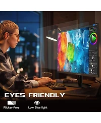 XGaming 25 Inch Monitor, Fhd 1080P 100Hz Ultra Thin Frameless Computer Monitor, 1ms, 99% sRGB, Low Blue Light Eye Care Pc Monitor, Hdmi Vga Gamer Moni