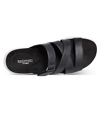 Rockport Women's Qwyn Slip-On Strappy Casual Wedge Sandals