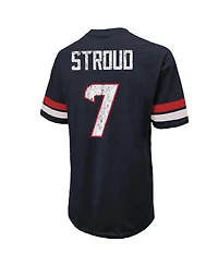 Majestic Threads Men's C.j. Stroud Navy Houston Texans Oversized Name Number T-Shirt