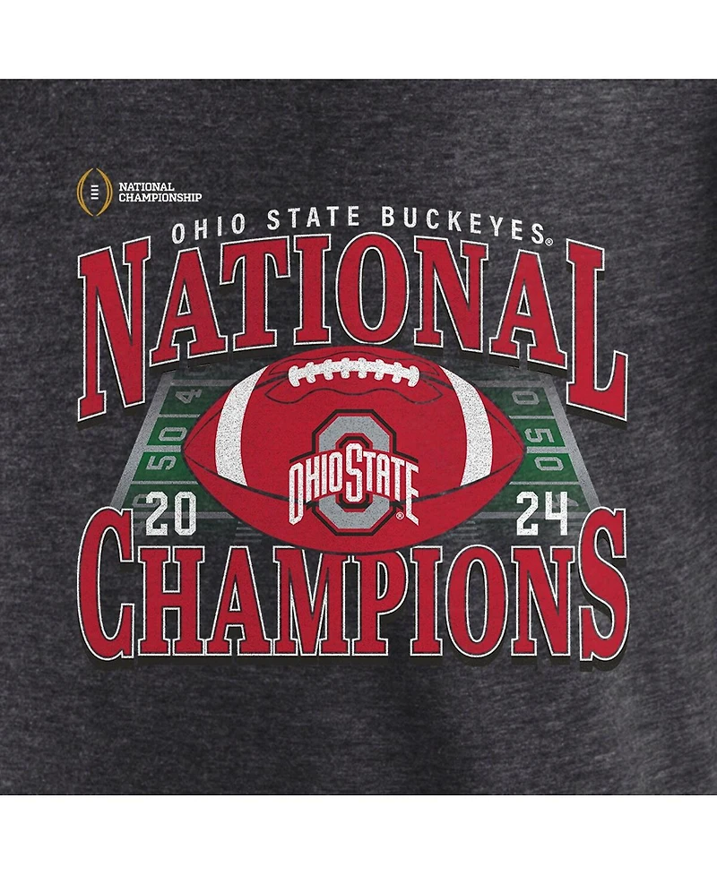 Fanatics Men's Charcoal Ohio State Buckeyes College Football Playoff 2024 National Champions Vintage Tri-Blend T-Shirt