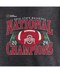 Fanatics Men's Charcoal Ohio State Buckeyes College Football Playoff 2024 National Champions Vintage Tri-Blend T-Shirt