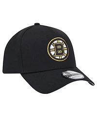 New Era Men's Black Boston Bruins Core A-Frame 9FORTY Adjustable Hat