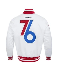 Pro Standard Men's White Philadelphia 76ers 2024/25 City Edition Chenille Satin Full-Snap Jacket