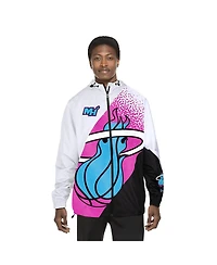 New Era Men's White Miami Heat 2024/25 City Edition Full-Zip Windbreaker Jacket