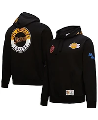 Mitchell & Ness Men's Black Los Angeles Lakers Hardwood Classics Blackout Collection Pullover Hoodie