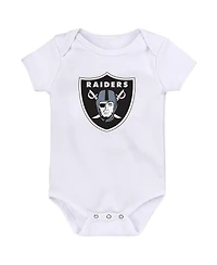 Outerstuff Baby Boys and Girls Las Vegas Raider's Team Starter 3-Pack Bodysuit Set