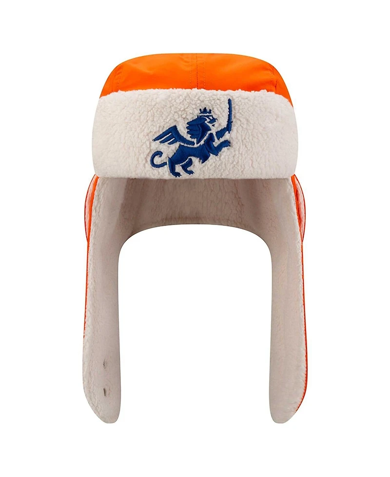 New Era Men's Orange Fc Cincinnati Trapper Knit Hat