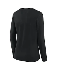 Fanatics Women's Black Pittsburgh Steelers Long Sleeve Scoop Neck T-Shirt