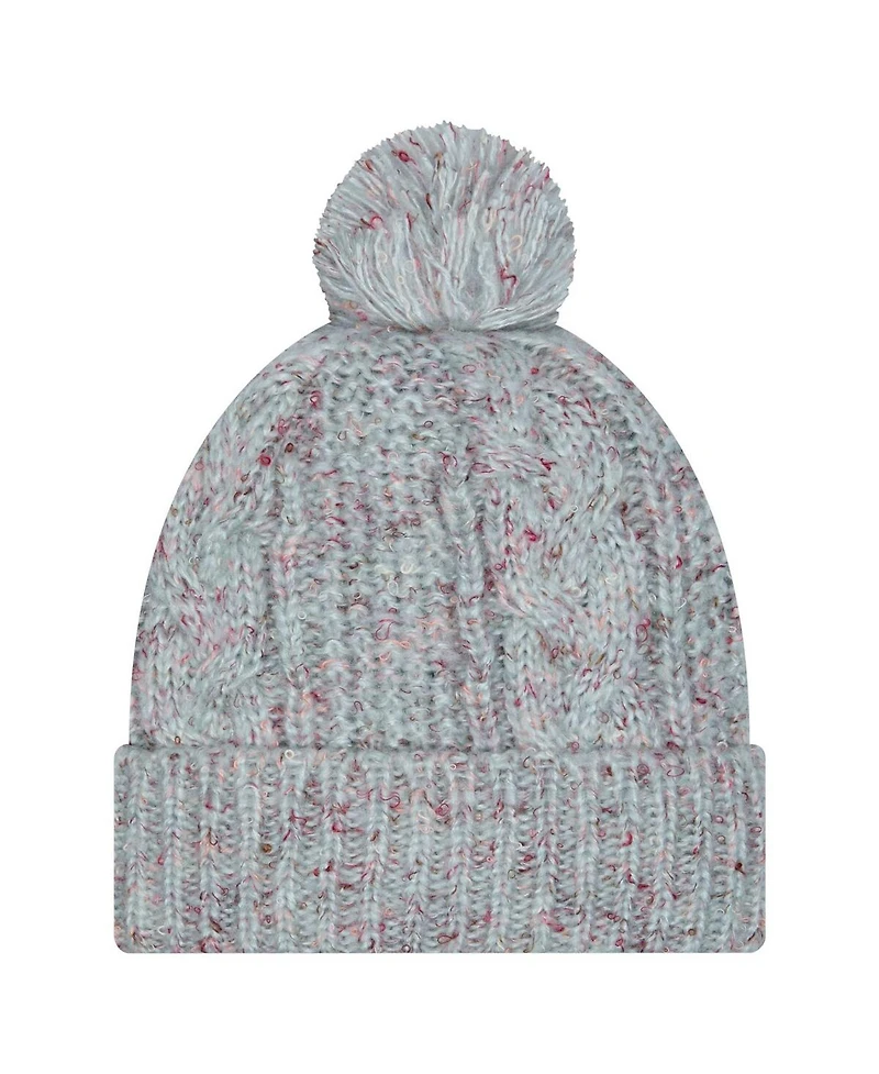 New Era Women's Blue Dallas Cowboys Trendy Tone Cuffed Knit Hat with Pom