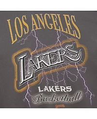 Mitchell & Ness Women's Charcoal Los Angeles Lakers Hardwood Classics Lightweight Pullover Sweatshirt