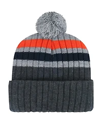 '47 Brand Men's Charcoal Syracuse Orange Stack Striped Cuffed Knit Hat with Pom