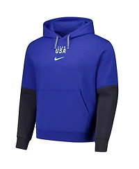 Nike Men's Royal Team Usa Club Color Block Pullover Hoodie