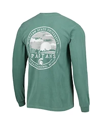 Image One Men's Green Michigan State Spartans Circle Campus Scene Long Sleeve T-Shirt