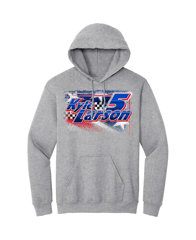 Hendrick Motorsports Team Collection Men's Heather Gray Kyle Larson Cars Pullover Hoodie