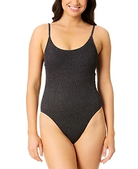 Salt + Cove Juniors' Metallic One-Piece Swimsuit, Exclusively at Macy's