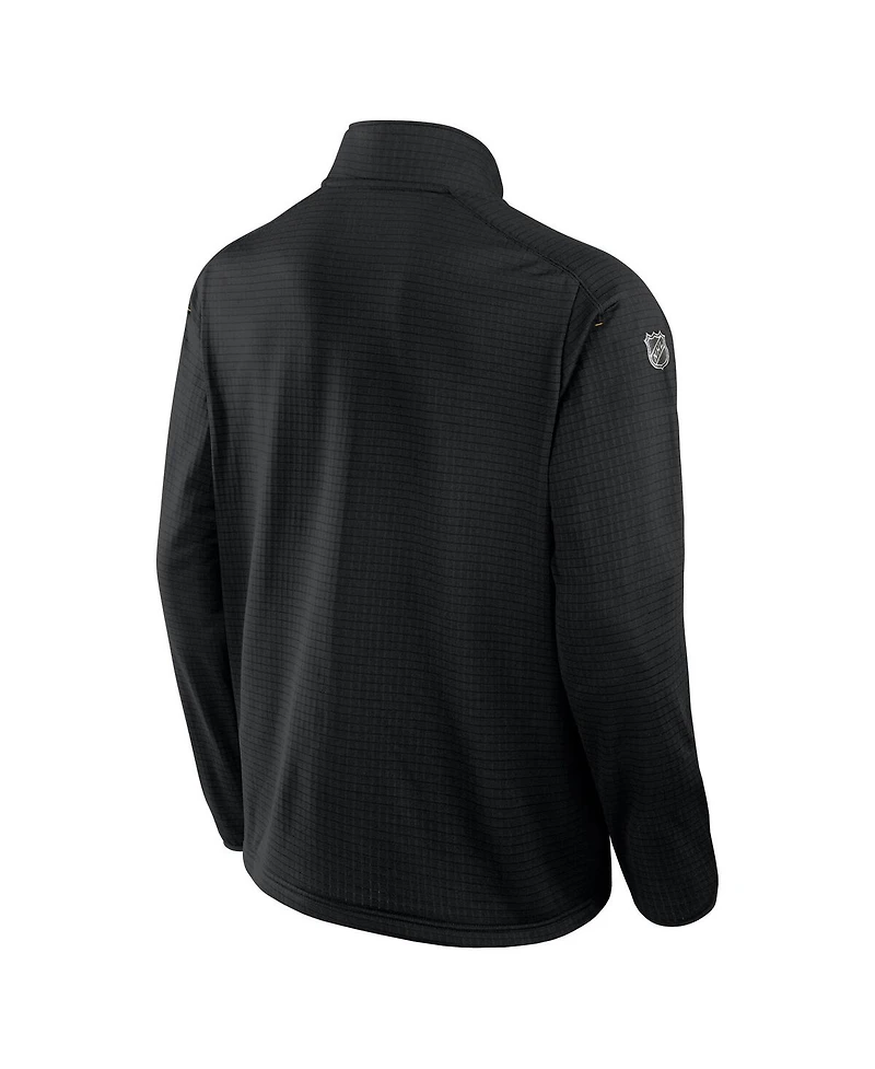 Fanatics Men's Black Boston Bruins Big Tall Authentic Pro Quarter-Zip Sweatshirt